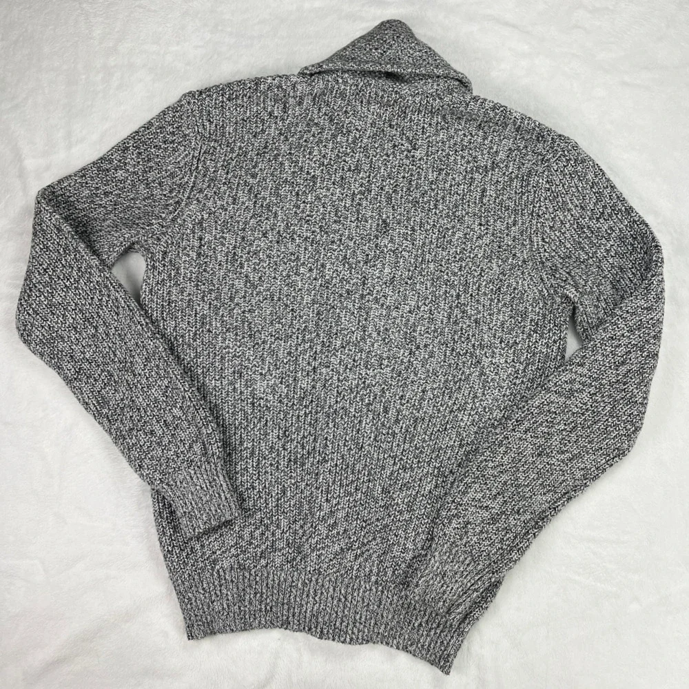 Faherty Men's Marled Cotton Cardigan Shawl Collar Sweater Medium Cosby Grandpa